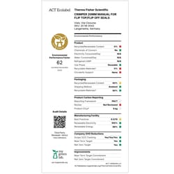 Fisherbrand Manual Crimper, Steel, for Flip Top/Flip Off Seals or Flip Tear Up Seals For Flip Top/for Flip Off | Buy Online | Fisher Scientific